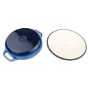 Lodge 3 3/5 qt Cast Iron Casserole w/ Cover, Enamel, Caribbean (EC3CC33) thumbnail 4