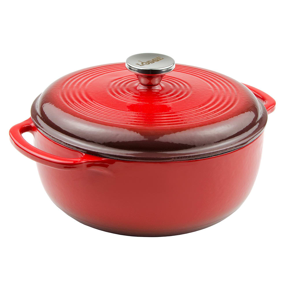 Lodge 4 1/2 qt Cast Iron Dutch Oven, Enamel, Island Spice (EC4D43)