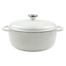 Lodge 6 qt Cast Iron Dutch Oven, Enamel, Oyster White (EC6D13) thumbnail 2