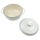 Lodge 6 qt Cast Iron Dutch Oven, Enamel, Oyster White (EC6D13) thumbnail 3