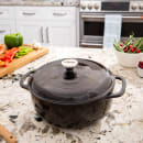 Lodge 6 qt Cast Iron Dutch Oven, Enamel, Midnight Chrome (EC6D18) thumbnail 3