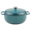 Lodge 6 qt Cast Iron Dutch Oven, Enamel, Lagoon (EC6D38) thumbnail 2