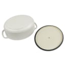 Lodge 7 qt Cast Iron Dutch Oven, Enamel, Oyster White (EC7OD13) thumbnail 4