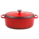 Lodge 7 qt Cast Iron Dutch Oven, Enamel, Red (EC70D43) thumbnail 2