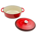 Lodge 7 qt Cast Iron Dutch Oven, Enamel, Red (EC70D43) thumbnail 3