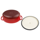 Lodge 7 qt Cast Iron Dutch Oven, Enamel, Red (EC70D43) thumbnail 4