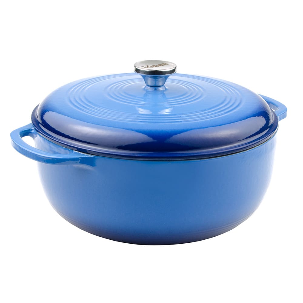 Lodge 7 1/2 qt Cast Iron Dutch Oven, Enamel, Caribbean (EC7D33)