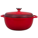 Lodge 7 1/2 qt Cast Iron Dutch Oven, Enamel, Island Spice (EC7D43) thumbnail 2