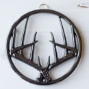 Lodge 8" Round Antler Trivet - Enameled Cast Iron, Midnight Chrome (EC8AT18) thumbnail 5