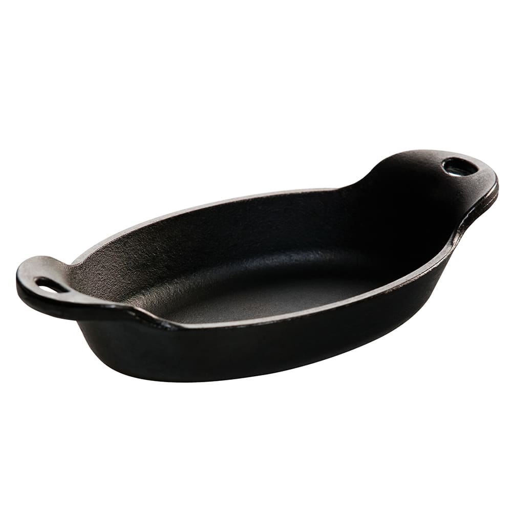 Lodge 9 oz Oval Mini Server w/ Handles - Cast Iron, Black (HMSOV)