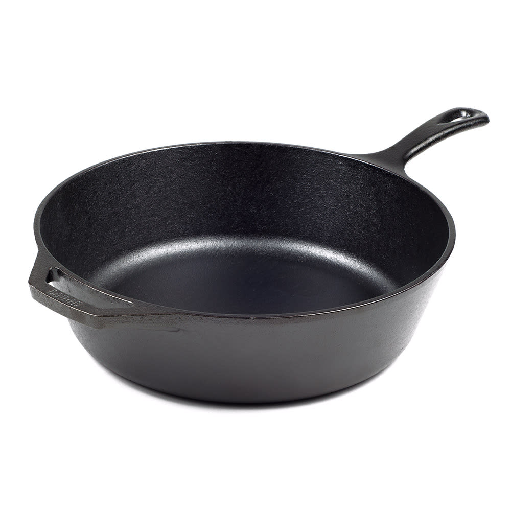 Lodge 12 1/8" Round Seasoned Cast Iron Skillet w/ Handles (L10DSK3)