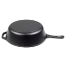 Lodge 12 1/8" Round Seasoned Cast Iron Skillet w/ Handles (L10DSK3) thumbnail 3