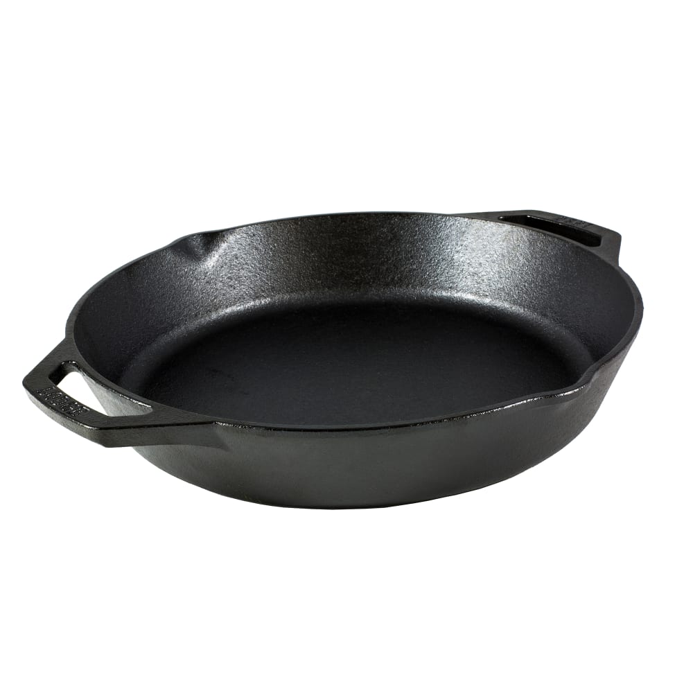 Lodge 12 5/8" Round Seasoned Cast Iron Skillet w/ Handles (L10SKL)