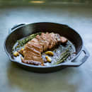 Lodge 12 5/8" Round Seasoned Cast Iron Skillet w/ Handles (L10SKL) thumbnail 2