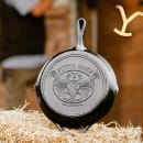Lodge 12 9/16" Round Yellowstone Cast Iron Skillet, Steer (L10SKYW) thumbnail 4