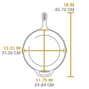 Lodge 12 9/16" Round Yellowstone Cast Iron Skillet, Steer (L10SKYW) thumbnail 7