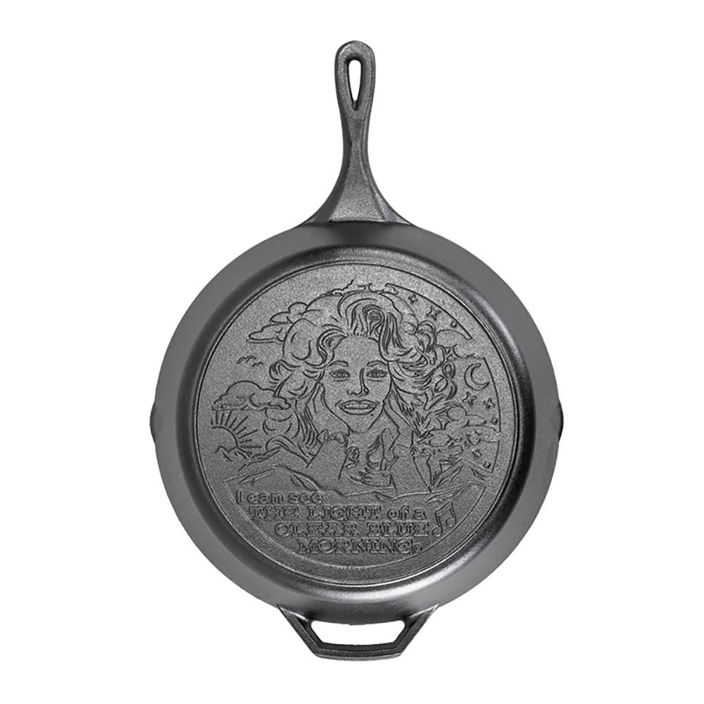 Lodge 13 1/4" Round Dolly Parton Seasoned Cast Iron Skillet, Light of a Clear Blue Morning (L12SKDLY)
