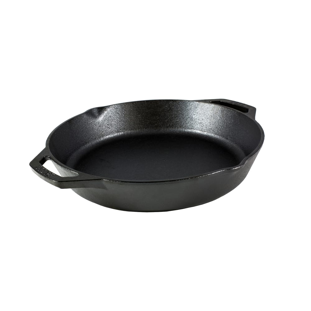 Lodge 13 1/4" Round Seasoned Cast Iron Skillet w/ Handles (L12SKL)