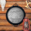 Lodge 17" Round Yellowstone Cast Iron Handled Skillet, Bull (L17SKYW) thumbnail 4