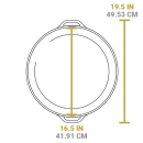 Lodge 17" Round Yellowstone Cast Iron Handled Skillet, Bull (L17SKYW) thumbnail 5