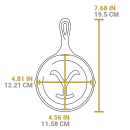 Lodge 5 1/8" Round Yellowstone Cast Iron Skillet, Power Y (L5MSYW) thumbnail 5
