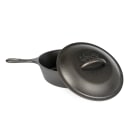 Lodge 10 9/10" Round Seasoned Cast Iron Chicken Fryer w/ Handles (L8CF3) thumbnail 4