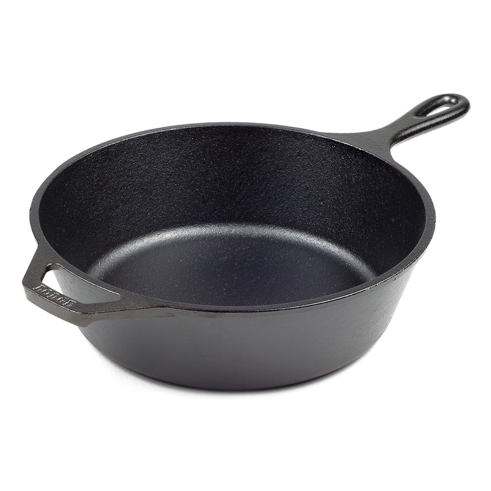Lodge 10 1/2" Round Seasoned Cast Iron Skillet w/ Handles (L8DSK3)
