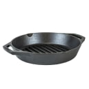 Lodge 10 1/4" Round Cast Iron Seasoned Grill Pan (L8GPL) thumbnail 2