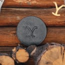 Lodge 8" Round Yellowstone Cast Iron Grill Press, Power Y (L8RFIPYW) thumbnail 6