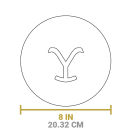 Lodge 8" Round Yellowstone Cast Iron Grill Press, Power Y (L8RFIPYW) thumbnail 7