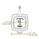 Lodge 10 1/2" Square Yellowstone Cast Iron Grill Pan, Cowboy (L8SGPYW) thumbnail 6