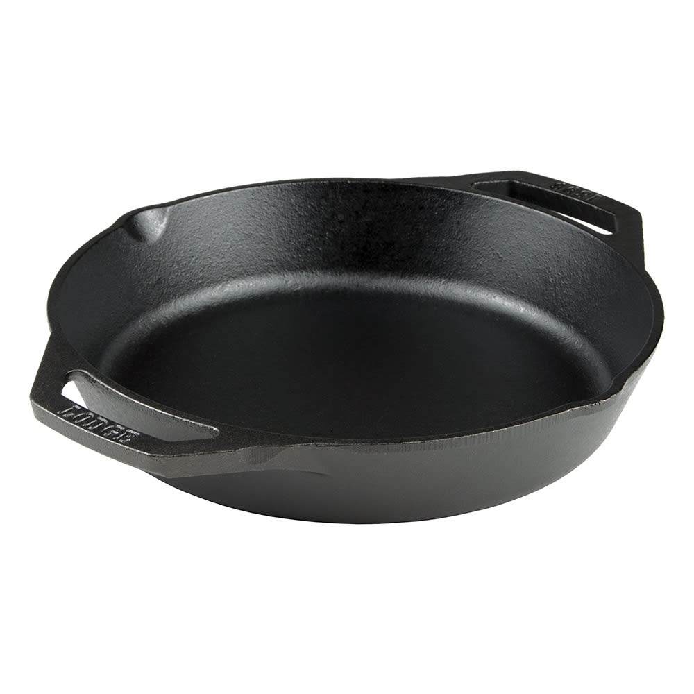 Lodge 10 11/16" Round Seasoned Cast Iron Skillet w/ Handles (L8SKL)