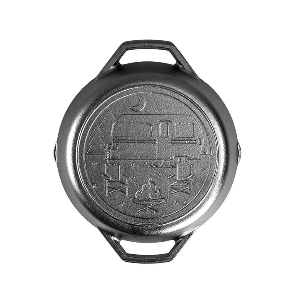 Lodge 10 1/4" Round Wanderlust Cast Iron Pan, Camper (L8SKLWND)