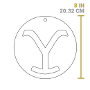 Lodge 8" Round Yellowstone Cast Iron Trivet, Power Y (L8TRYW) thumbnail 4