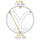 Lodge 8" Round Yellowstone Cast Iron Trivet, Power Y (L8TRYW) thumbnail 5