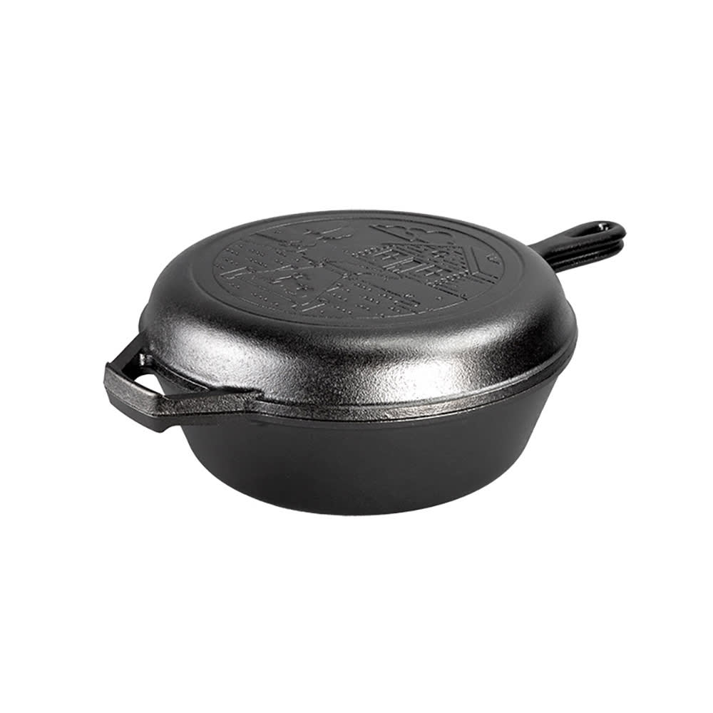 Lodge 3 1/5 qt Wanderlust Cast Iron Combo Cooker, Cabin (LCCWND)