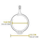 Lodge 3 1/5 qt Yellowstone Cast Iron Combo Cooker, Bronco (LCCYW) thumbnail 10