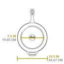 Lodge 3 1/5 qt Yellowstone Cast Iron Combo Cooker, Bronco (LCCYW) thumbnail 13