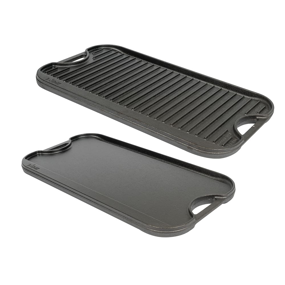 Lodge Rectangular Grill/Griddle Pan w/ Handles - 20" x 10 1/2", Cast Iron (LPGI3)
