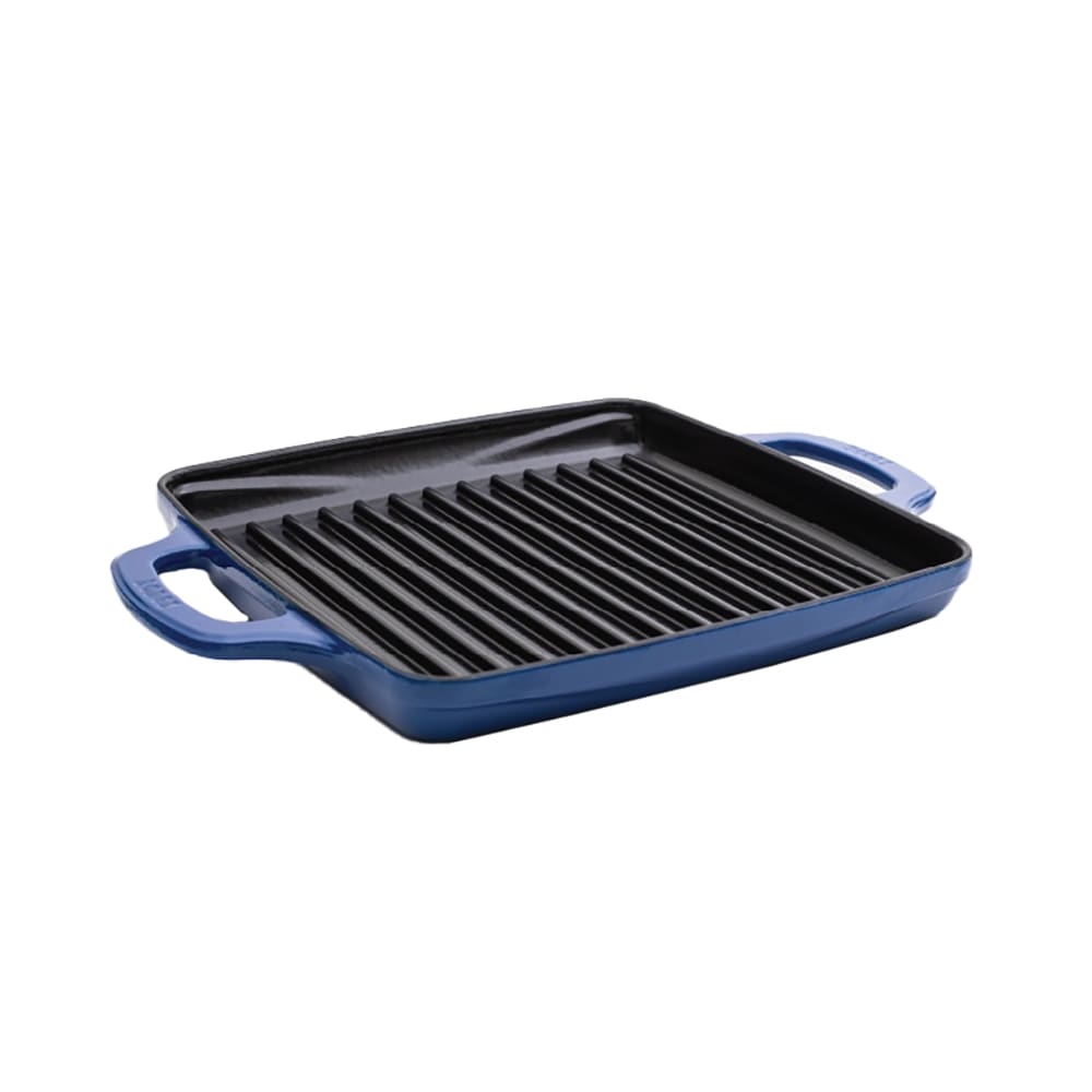 Lodge 11" Square USA Enamel™ Cast Iron Grill Pan - Blue (U11IGP300)