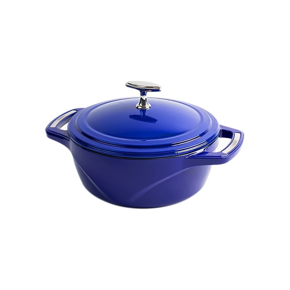 Lodge 3 qt Cast Iron Dutch Oven, Enamel, Smooth Sailing (U3ID300)