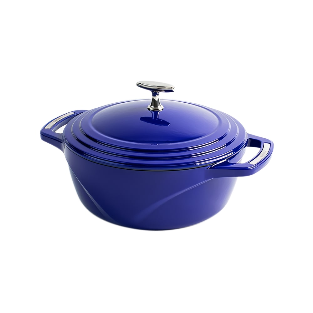 Lodge 4 1/2 qt Cast Iron Dutch Oven, Enamel, Smooth Sailing (U4ID300)