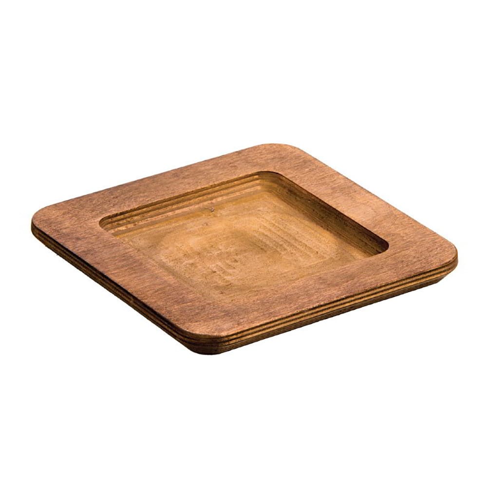 Lodge 7 1/2" Square Wood Underliner, Walnut Stain (U5WP)