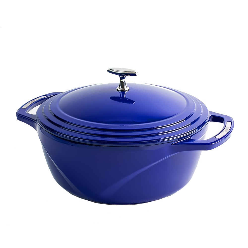 Lodge 7 1/2 qt Cast Iron Dutch Oven, Enamel, Smooth Sailing (U7ID300)