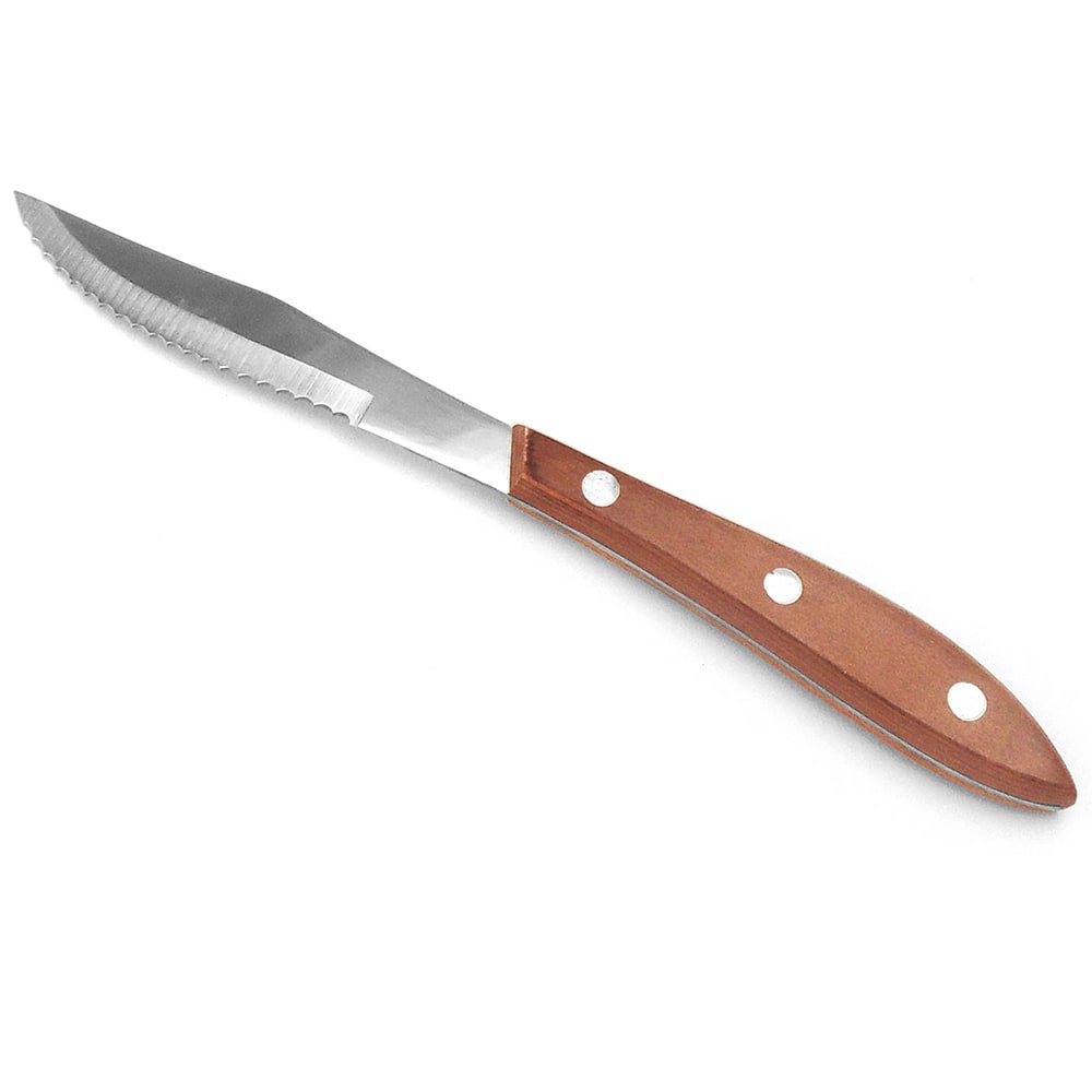 Walco WL850527 8 1/5" Steak Knife with Pakka Wood Handle & Stainless Steel Blade