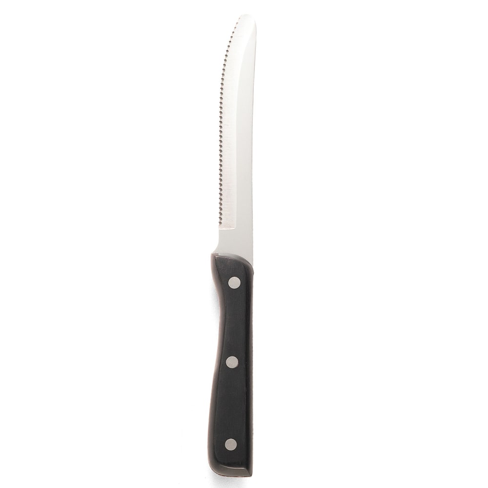 Walco WL980527 5" Steak Knife w/ Black Plastic Handle, Stainless Steel