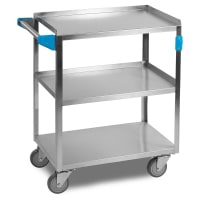 Focus 90444 3 Level Stainless Utility Cart w/ 500 lb Capacity, Raised Ledges thumbnail 3