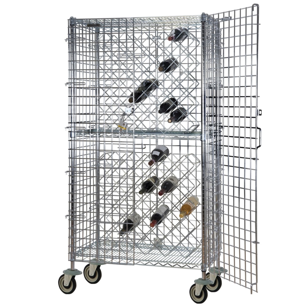 Focus FDMWR2448CH 63"H Commercial Wine Rack w/ (192) Bottle Capacity, Chrome