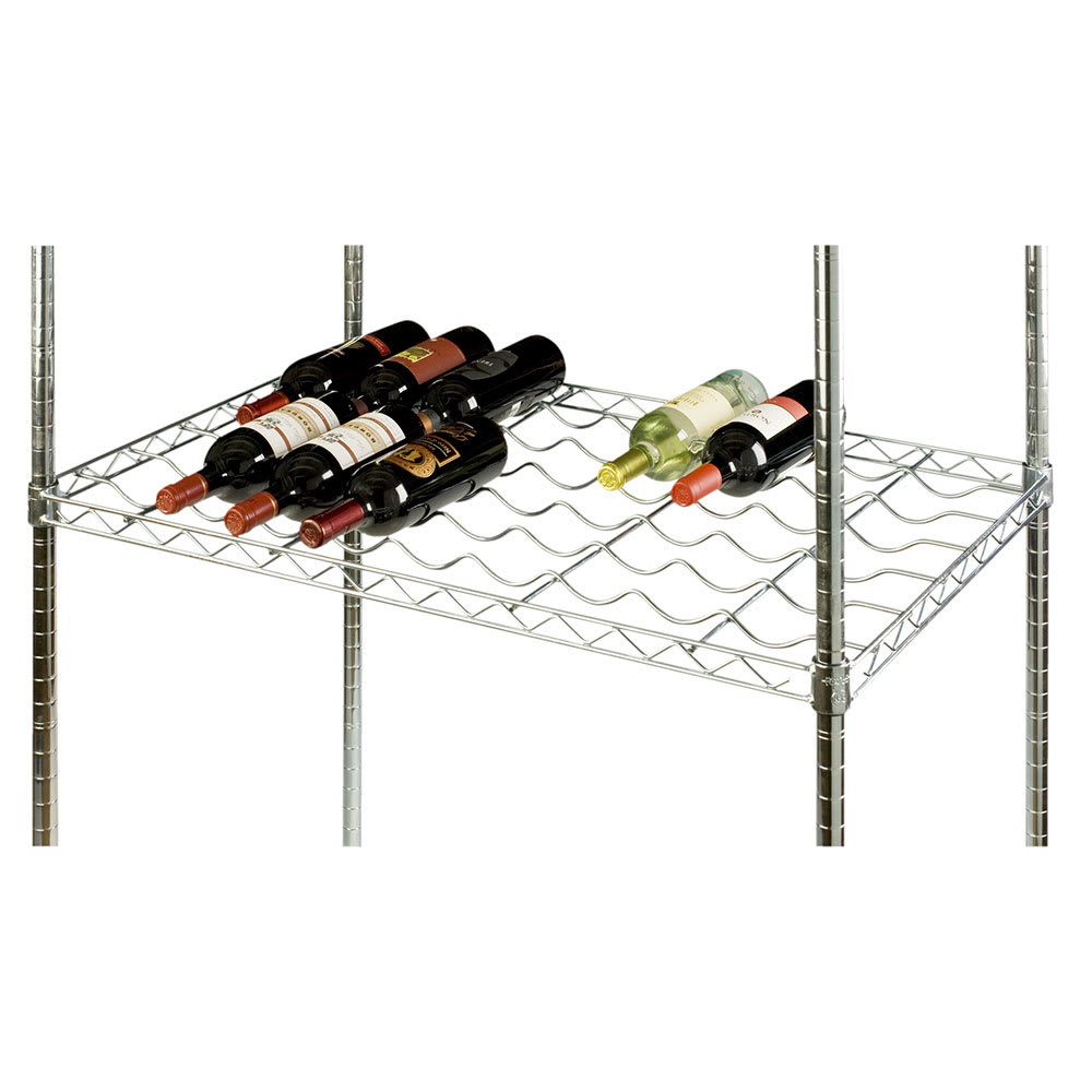 Focus FDWS2436CH Commercial Wine Shelf w/ (18) Bottle Capacity, Chrome