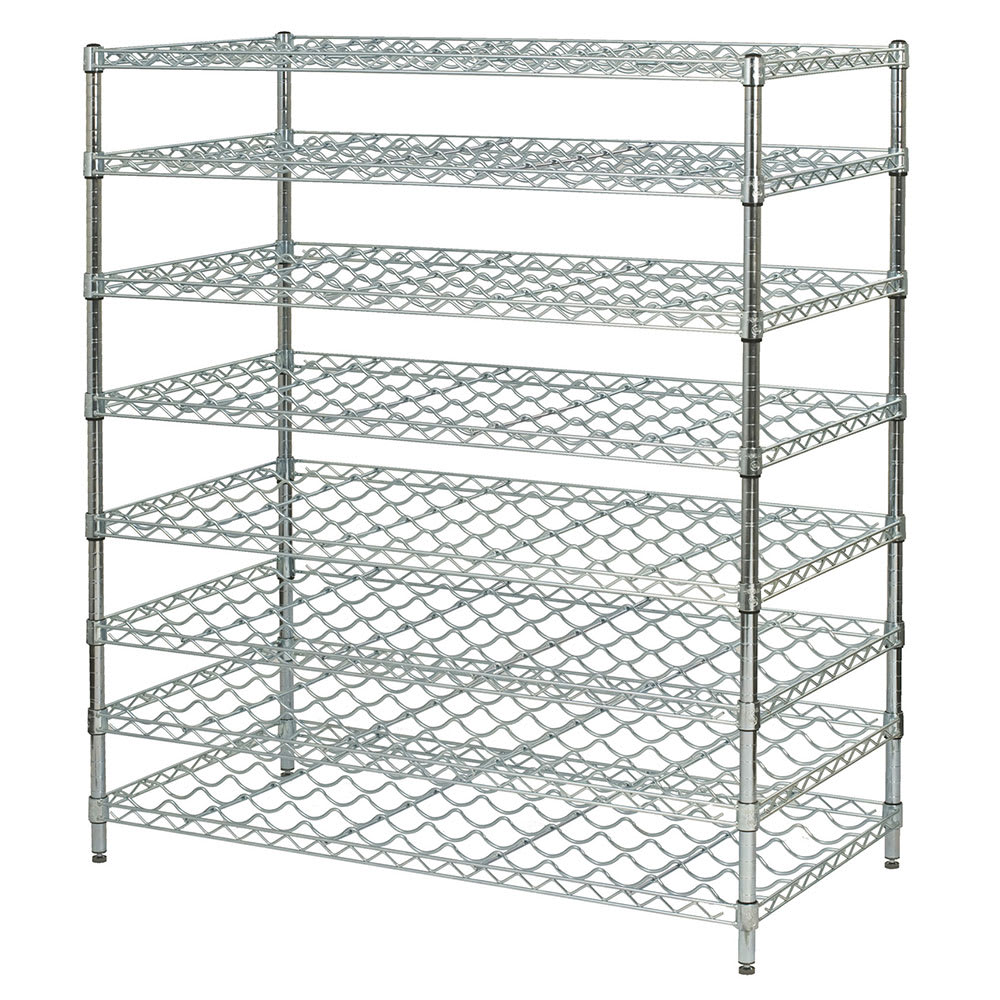 Focus FDWSK3654CH 54"H Commercial Wine Rack w/ (144) Bottle Capacity, Chrome